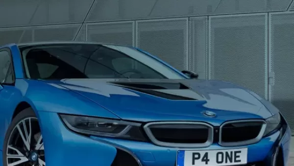 BMW with prefix style private number plate