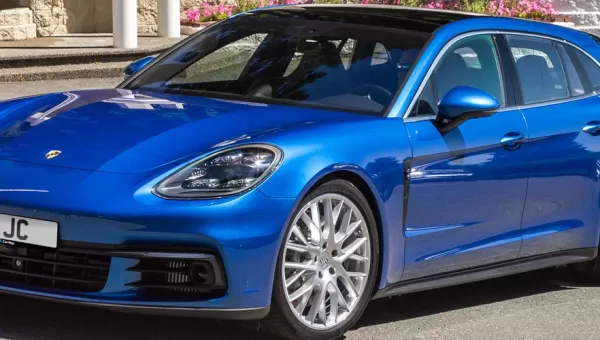 Porsche with a private registration