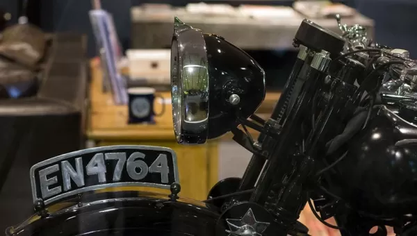 Personalised plate on a motorcycle