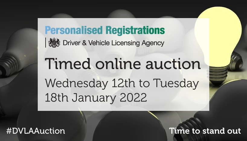 DVLA Auction Sale 12-18 Jan 2022