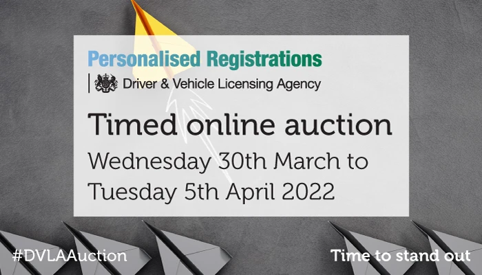 DVLA TIMED Online Auction - April 2022