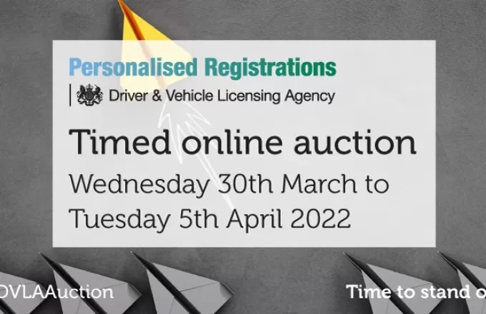 DVLA TIMED Online Auction - April 2022